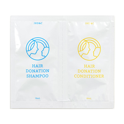 ヘアドネーションシャンプー &コンディショナーお試し用セット表